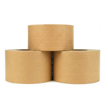 Custom printing yellow Self adhesive reinforced  kraft Paper Tape for carton packaging